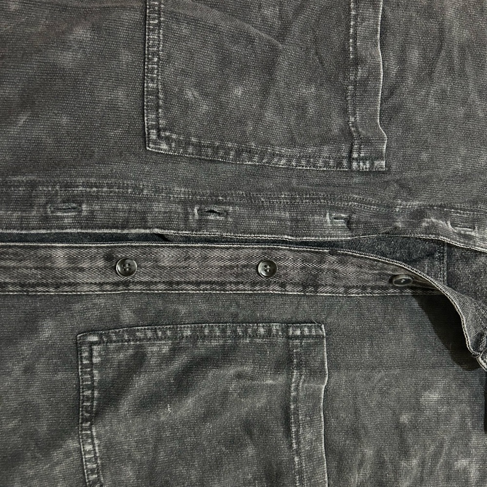 Black Lightweight Shirt Jacket with Distressed Finish - Picture 2 of 6